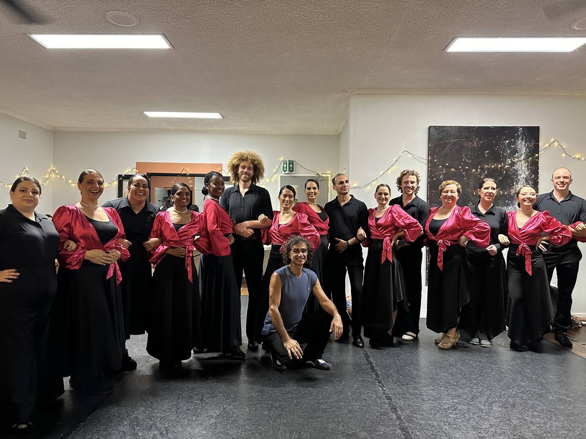 Full ensemble with Samara — mixed group after performance